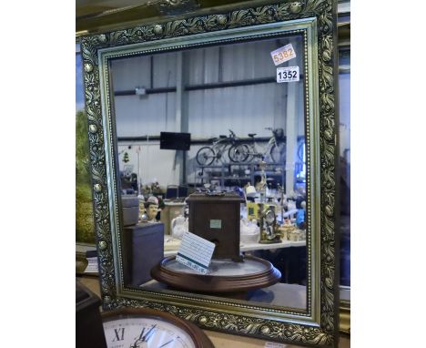 Two vintage pictures in gilt frames and gilt frame rectangular mirror. Not available for in-house P&amp;P, contact Paul O'Hea