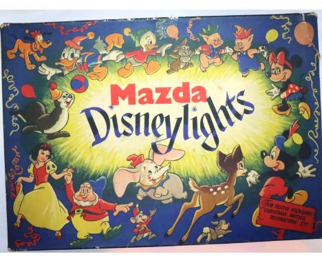 Boxed set of vintage Mazda Disney Christmas tree lights. Not available for in-house P&amp;P, contact Paul O'Hea at Mailboxes 