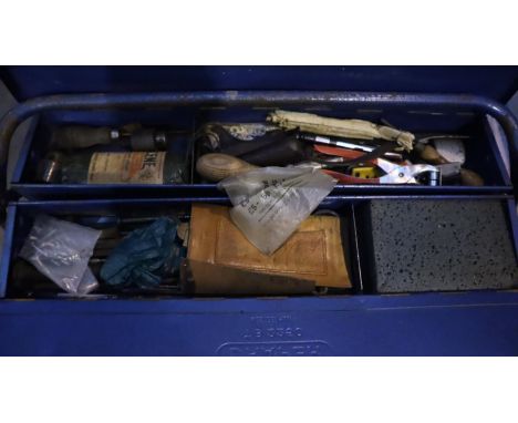 Large steel Draper cantilever toolbox with tool contents. Not available for in-house P&amp;P, contact Paul O'Hea at Mailboxes