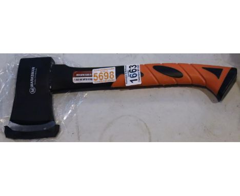 New 1.5lb axe with rubber handle. Not available for in-house P&amp;P, contact Paul O'Hea at Mailboxes on 01925 659133 