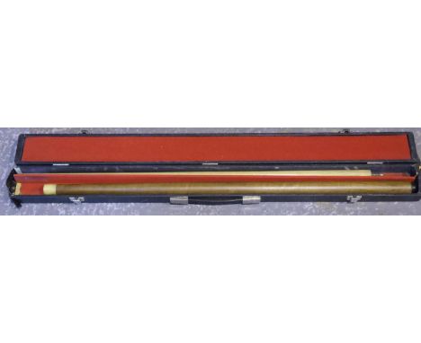 Vintage Stuart Surridge two piece snooker cue. Not available for in-house P&amp;P, contact Paul O'Hea at Mailboxes on 01925 6