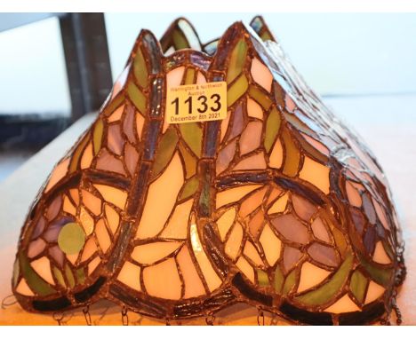 Tiffany style lamp shade. Not available for in-house P&amp;P, contact Paul O'Hea at Mailboxes on 01925 659133 