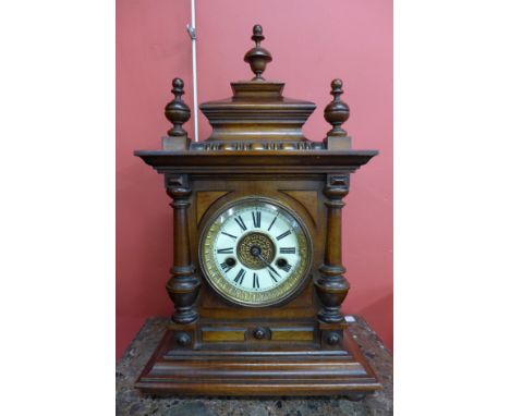 A 19th Century German walnut bracket clock