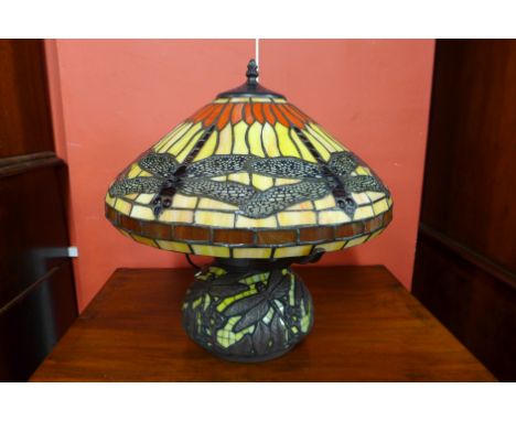 A Tiffany style table lamp