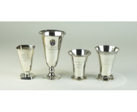 Swedish Collection of Antique and Vintage Silver Cups. All Fully Hallmarked with Swedish Silver Hallmark, Various Dates, Assa