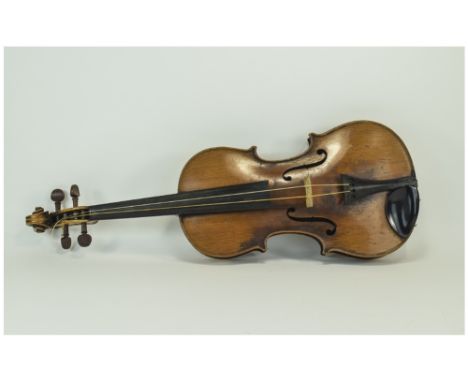 Factory Made Violin, Complete With Case And Two Bows, Paper Label Marked Stradivarius c1900