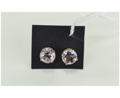 Rose de France Amethyst Stud Earrings, 5cts set in rose gold vermeil and silver with post and push back fittings