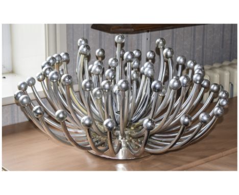 Italian Design Modernist Ceiling Light Marked VALENTI MILANO MOD PISTILLO Design Studio Tetrarch, Approx Diameter 24 Inches
