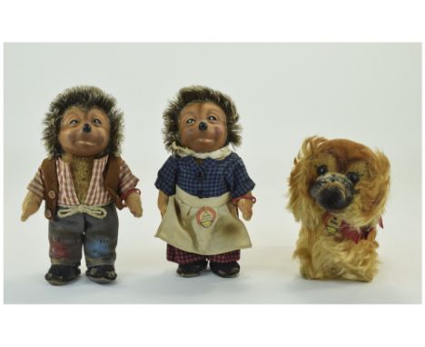 Steiff - Mohair Fur Original Figures ( 3 ) In Total. Comprising Dog - Name ' Peky ' Size 4 Inches, Year 1968-1976. 19709, Boy