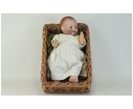 Armand Marseille Bisque Headed Doll, Composite Arms And Legs, Head Impressed A.M Germany 351 / 3½ K