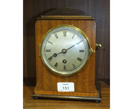 A mahogany-cased mantel clock, the movement stamped 'Astral, Coventry', 22cm high.