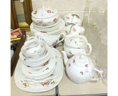 Approximately sixty pieces of Coalport "Caughley Sprays" dinner and teaware.