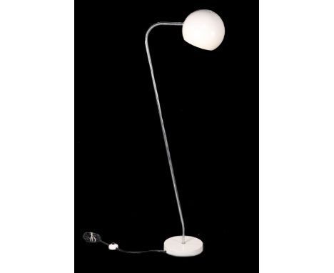 Willem van DoornChrome floor lamp with white ball shade and base, bottom of base marked Van Doorn and numbered '210171', Neth