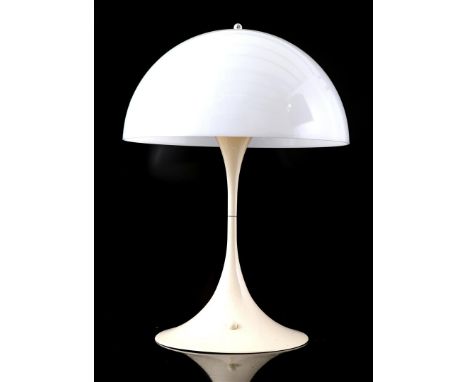 Verner Panton (1926-1998)Plastic table lamp with white semi-circular shade, design Verner Panton, executed by Louis Poulsen, 