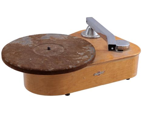 Jobophone gramophone record player with chrome-plated metal parts, 37 cm wide