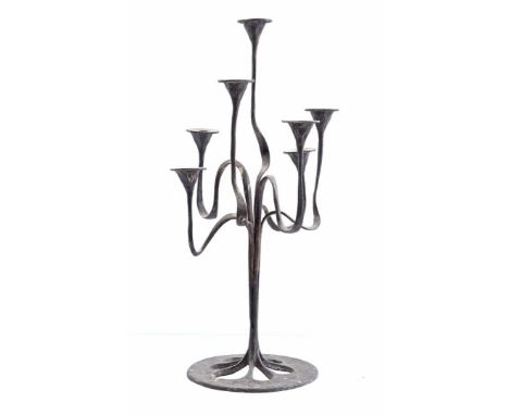 Metal 7-light candlestick, 53.5 cm high, 29 cm diameter5