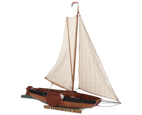 Scale model of a Frisian sailing chimney from 1940-1945, 65 cm high, 65 cm long