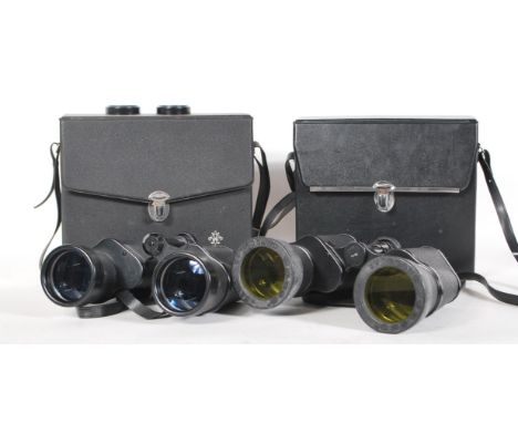 Two pairs of Tasco&nbsp;binoculars. Fully coated model No. 314 20 X 50 light weight 157FT at 1000YDS 52.4m/ 1000M. Both pairs