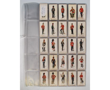 A collection of vintage Gallaher's British army cigarette cards, including a full set of 100 cards.&nbsp;