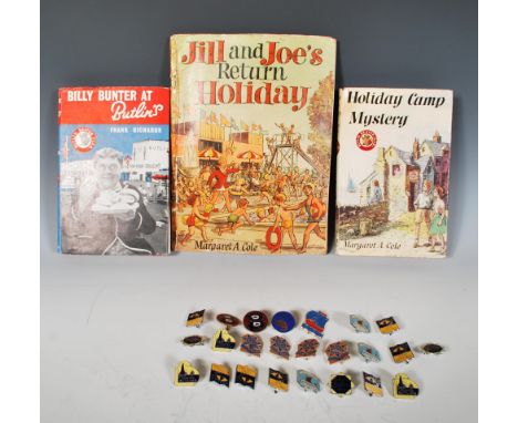 A good collection of vintage retro 20th Century Butlins enamel pin lapel badges to include seven Bognor 1961 badges, four But