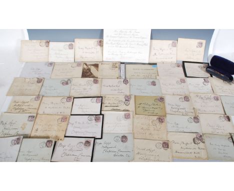 A small group of mostly 19th Century related ephemera to include envelops addressed to mostly Percy Bigland (Percy Bigland wa