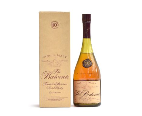 The Balvenie 10 Year Old Founders Reserve Cognac Bottle Scotch Whisky (70cl, 40%) boxed 