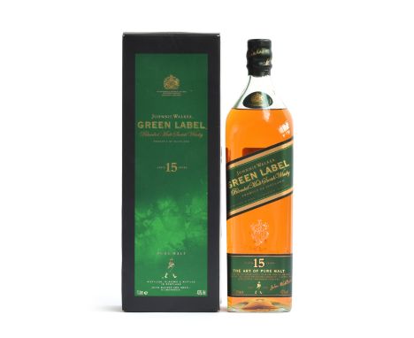 Johnnie Walker Green Label 15 Year Old Blended Scotch Whisky (75cl/43%) boxed 