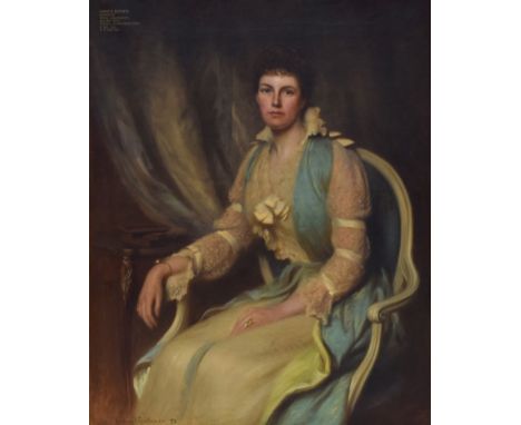 Herman Gustave Herkomer (1863-1935), portrait of Harriet Elizabeth, daughter of Thomas Lever Rushton, b.10th May 1844, marrie
