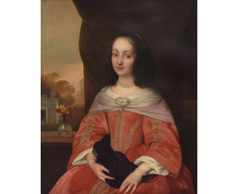 Pieter Van Lint (1609-1690), 17th century Dutch, portrait of Anna Maria Schumann, oil on canvas, 107 x 86cm 