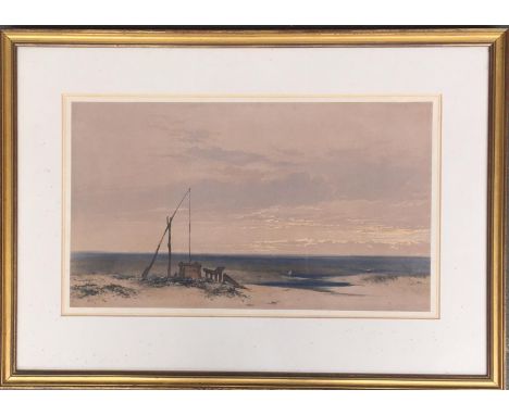 J.B Pyne after G. Hering, 'The Puszta, or Plains of Hungary', coloured lithograph, 26x45cm 