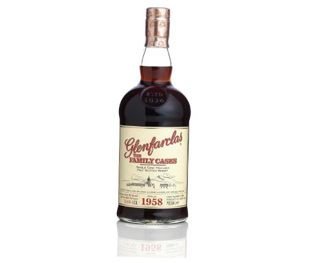  Glenfarclas-1958Bottled 27/02/2007. Distilled and bottled by J &amp; G Grant, Glenfarclas Distillery.Cask 2245, sherry butt,