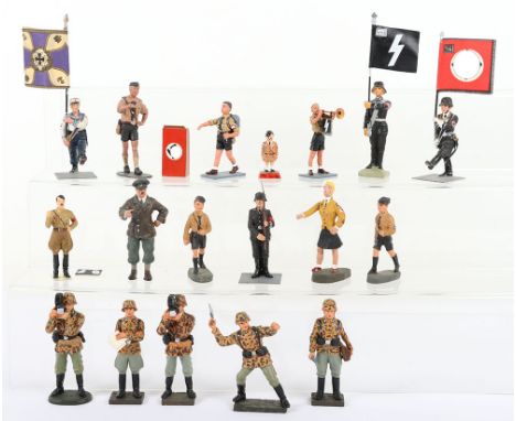 Grouping of Composition, Resin, Lead and Plastic Figures of WW2 German Soldiers, including grouping of mostly Lineol made fig