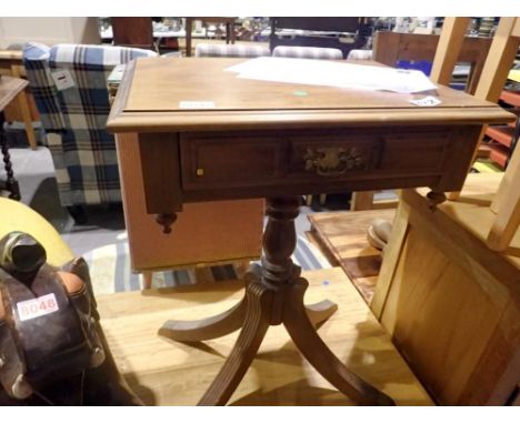 Lamp table with single drawer on four feet. Not available for in-house P&amp;P 