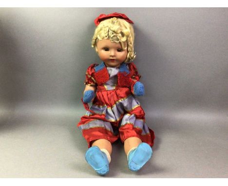 TWO VINTAGE DOLLS including a Pedigree doll and anotherQty: 2
