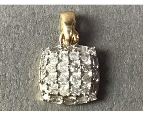 DIAMOND PENDANT ALONG WITH A RING the pendant totalling approximately 0.25 carats, in nine carat gold, the ring totalling app