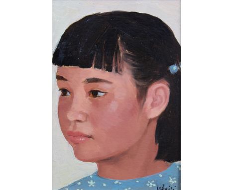 WEI LI ZHOU (CHINESE CONTEMPORARY), PORTRAIT OF JAJA, signed oil on board, framed, 11 x 16cm.&nbsp; Provenance: with Rendezvo