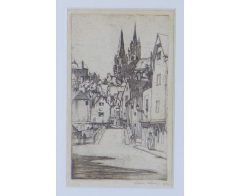 WILLIAM WILSON RSA RSW (SCOTTISH 1905 - 1972), CHARTRES, etching, signed in pencil and numbered 2/16, framed under glass, 12 