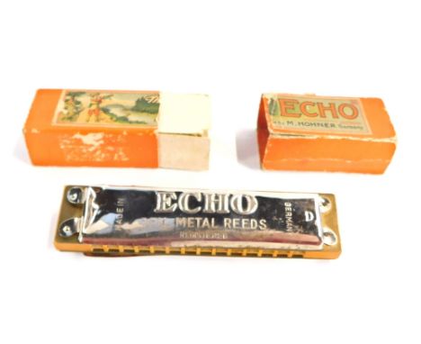 A Hohner Harmonica, Echo Edition, boxed. (AF)