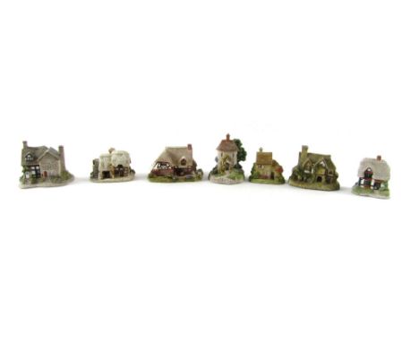 Six Lilliput Lane Cottages, comprising Pear Tree House, Water Mill, The Rising Sun, The Caddy Cottage, Pear Drop Parlour and 