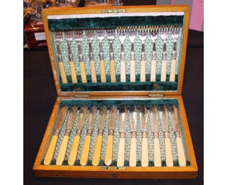 SILVER PLATED FLATWARE. Silver plated flatware set with original canteen