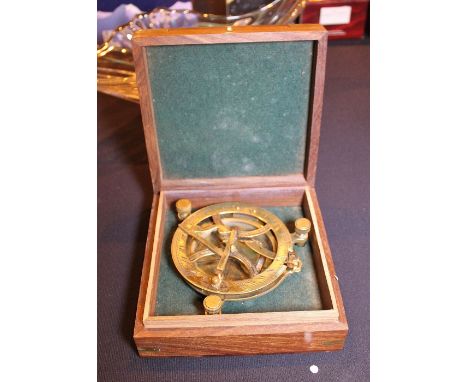 SUNDIAL. Gilbert & Son sundial in wooden box