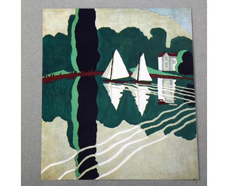 Edward Mcknight Kauffer (1891 - 1954), Twickenham, lithograph commissioned by Transport For London 1924, sheet 23cm x 17cm, u
