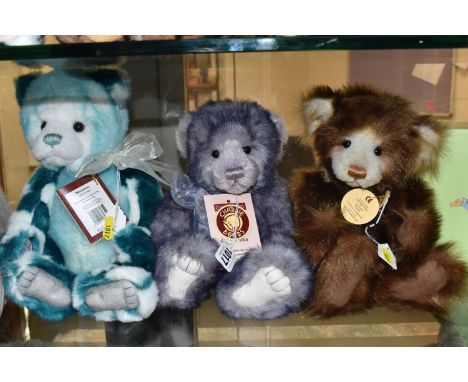 THREE CHARLIE BEARS TEDDY BEARS, comprising Seren, CB104667, designed by Isabelle Lee, limited edition 109/3000, jointed with