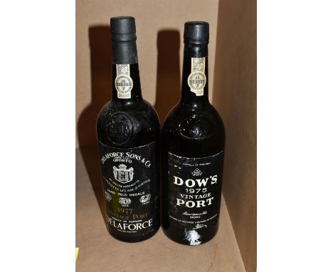 VINTAGE PORT, Two Bottles of outstanding Vintage Port comprising 1 x DOW'S 1975 and 1 x DELAFORCE 1977, both seals intact