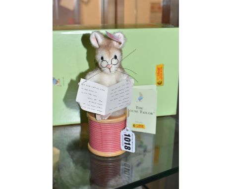 A BOXED STEIFF BEATRIX POTTER 'THE MOUSE TAILOR', no 354236, limited edition 241/1500, inspired by The Tailor of Gloucester, 