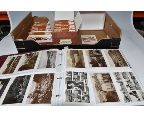 ONE BOX OF VINTAGE POSTCARDS, to include two boxes 'The Nostalgia Postcard' subjects included sport, art and design, transpor