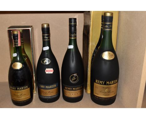 COGNAC, Four Bottles of REMY MARTIN VSOP Fine Champagne Cognac, 40% vol. 2 x 1 Litre, 1 x 1.4L and 1 x 68cl, all seals intact