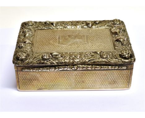 INDIAN MUTINY INTEREST, A GEORGE IV SILVER TABLE SNUFF BOX LATER PRESENTED AS A FREEDOM BOX FOR THE CITY OF HAMILTON, SCOTLAN