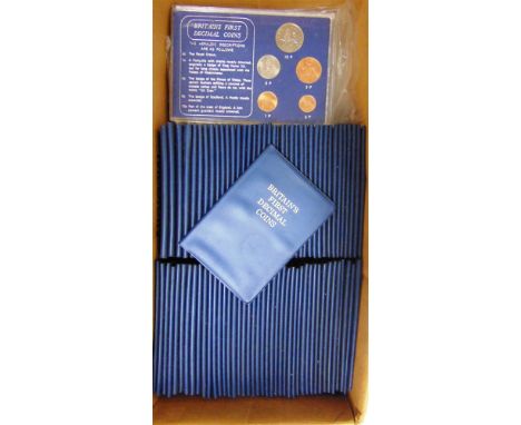 COINS - GREAT BRITAIN  comprising Britain's First Decimal Coins sets, in plastic cases (8); and vinyl wallets (81), (total 89