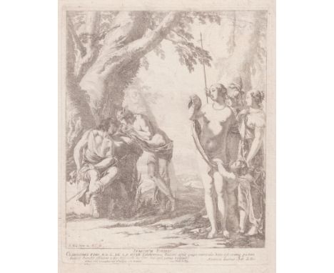 Judgement of Paris with Venus, Juno and Minerva, François Chauveau, Laurent de la Hyre  /  Description:  Judgement of Paris w